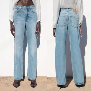 ZARA•high rise straight jeans 8/40 NWT